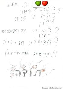 המלצה 10 - מכתבי תודה מהילדים
